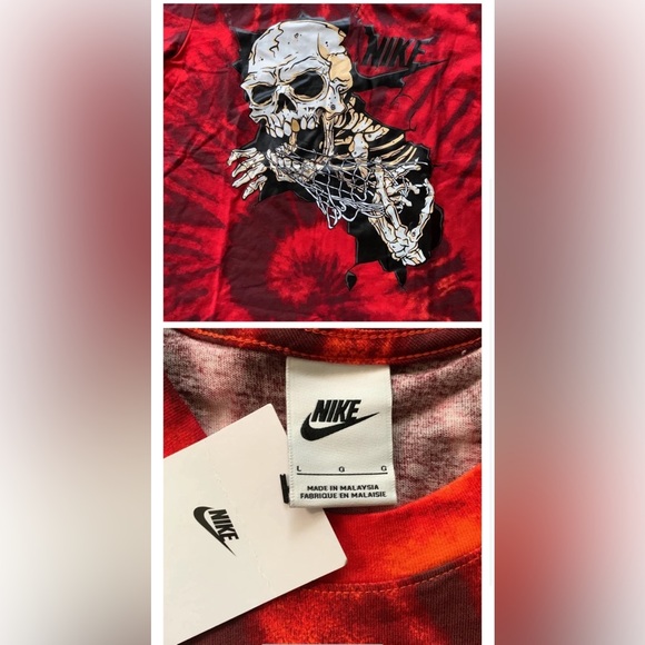 Mens Nike Tye Dye Skull T-Shirt NWT - Picture 2 of 2
